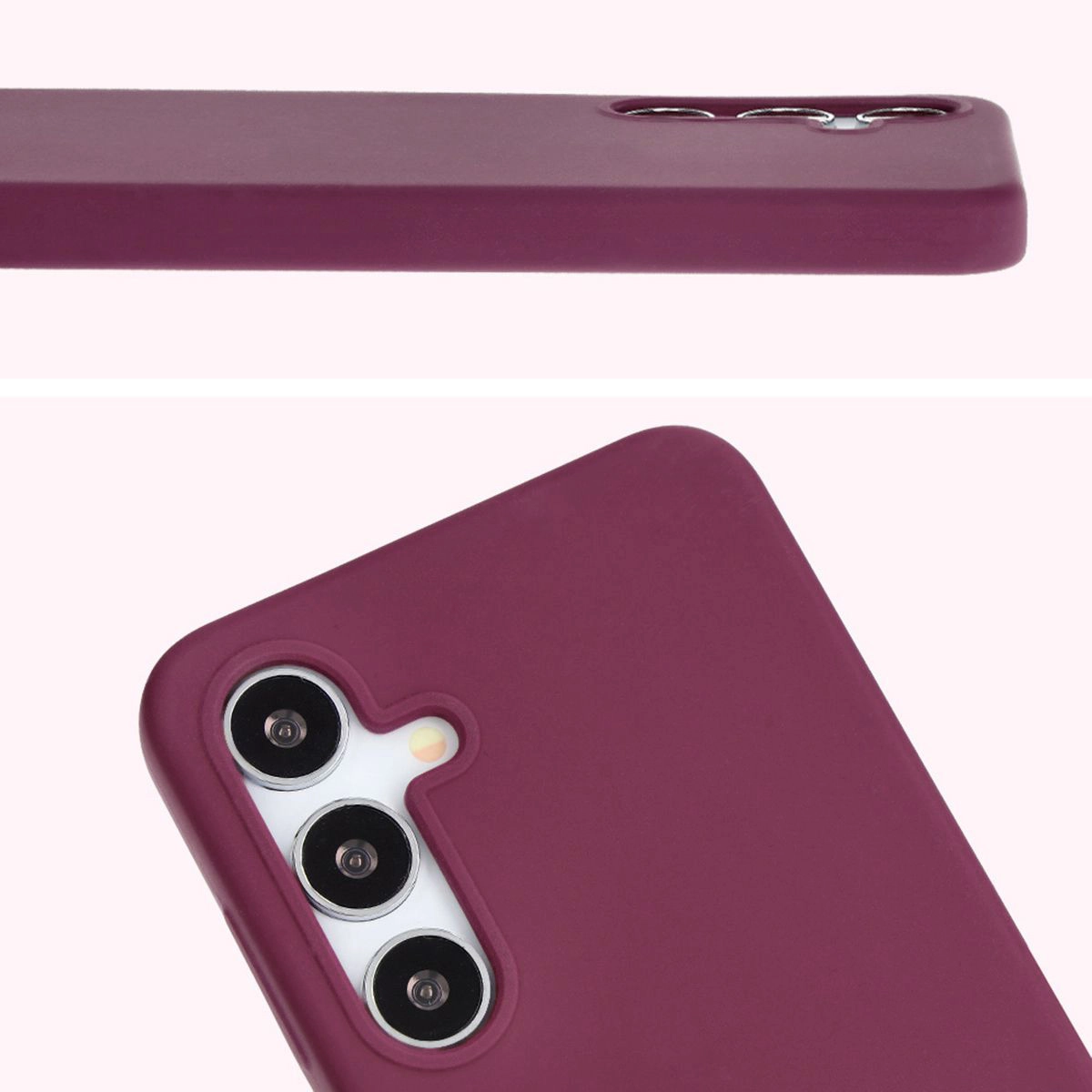 Etui Bizon Silikonowe Soft do Galaxy S24 Plus Ciemno-fioletowy