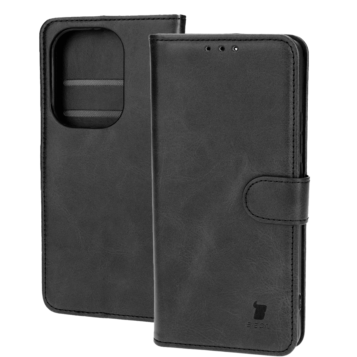 Etui Bizon z klapką Pocket do Xiaomi Poco M6 Pro 4G/Xiaomi Redmi Note 13 Pro 4G Czarny