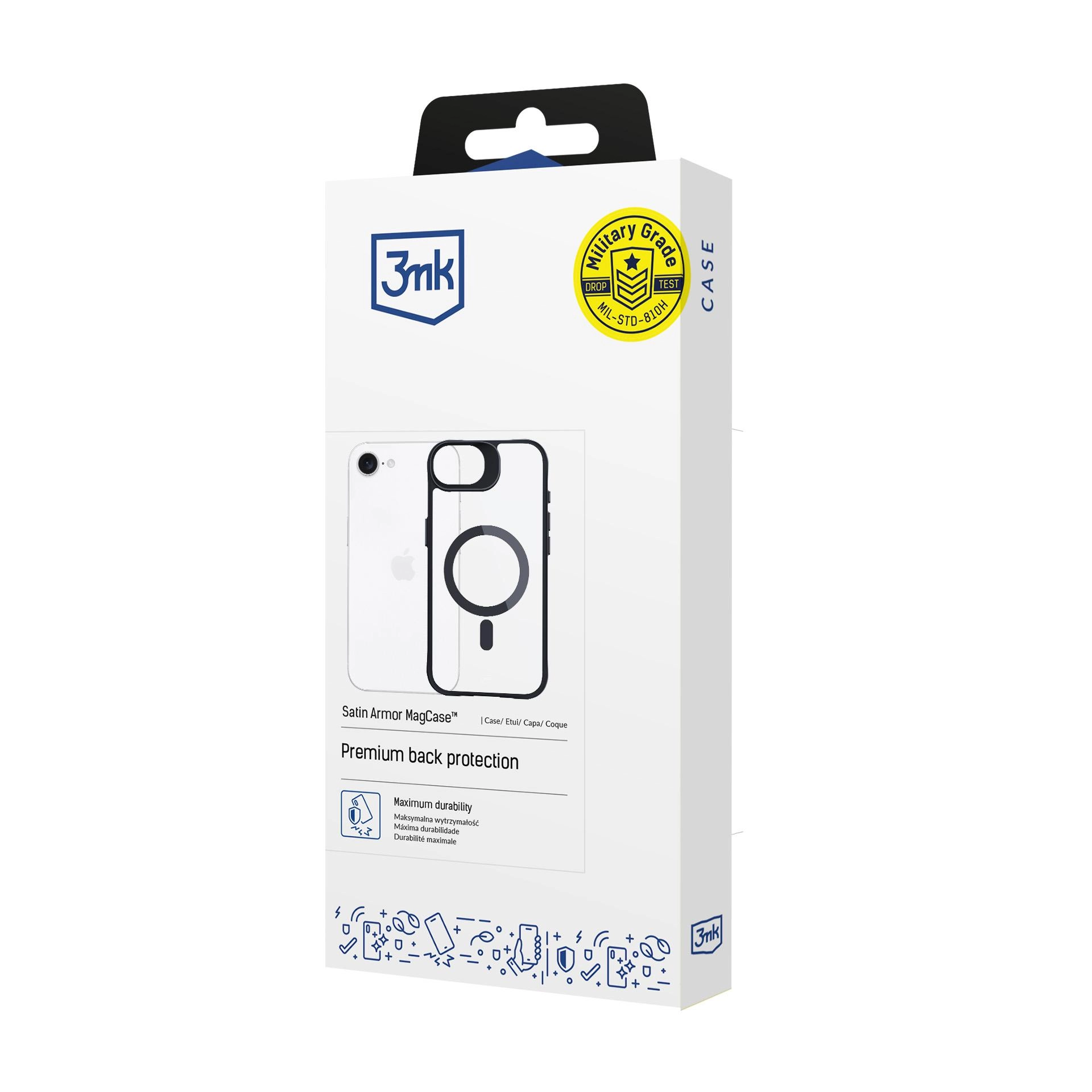 Etui 3mk Satin Armor MagCase do iPhone 16e Przezroczysty