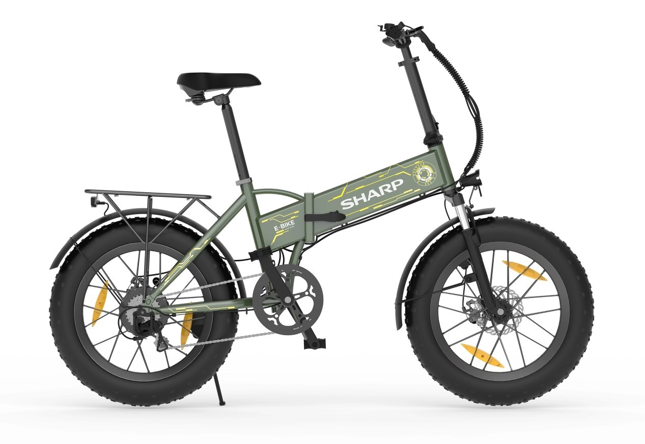 Rower elektryczny Sharp BK-FS08E-GY Zielony