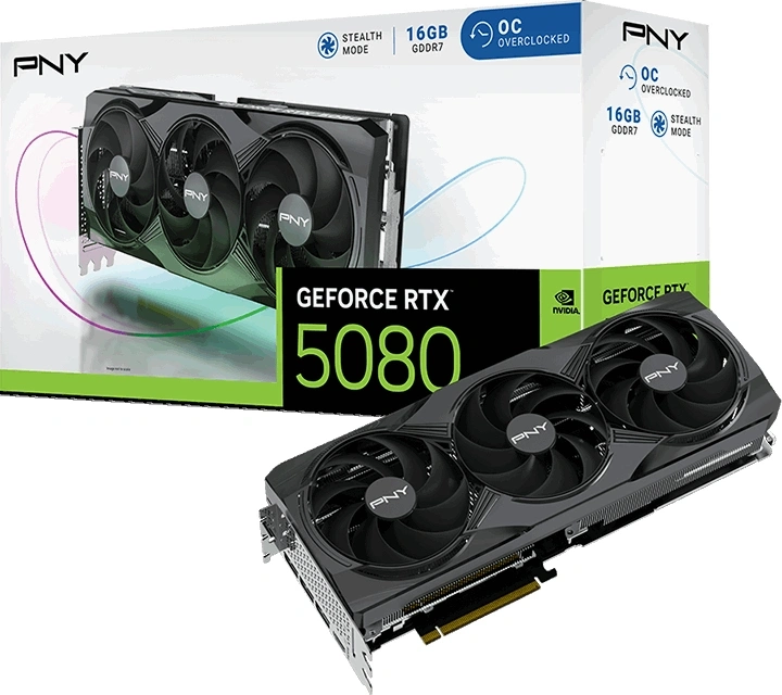 Karta graficzna PNY GeForce RTX 5080 5OC Triple Fan 16GB GDDR7 256bit DLSS 4