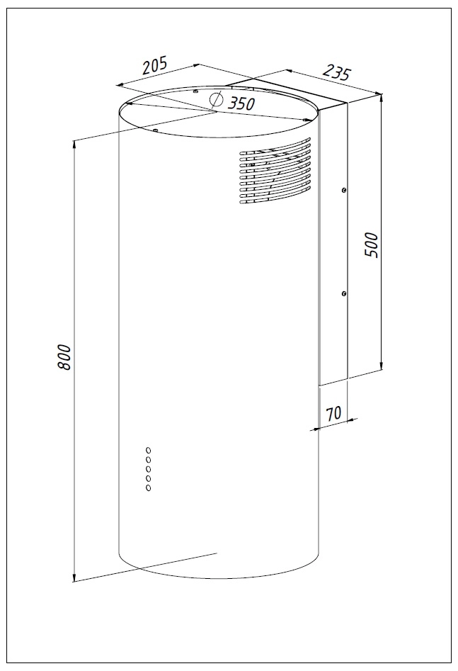 Okap Akpo WK-10 Balmera WL Slim Inox