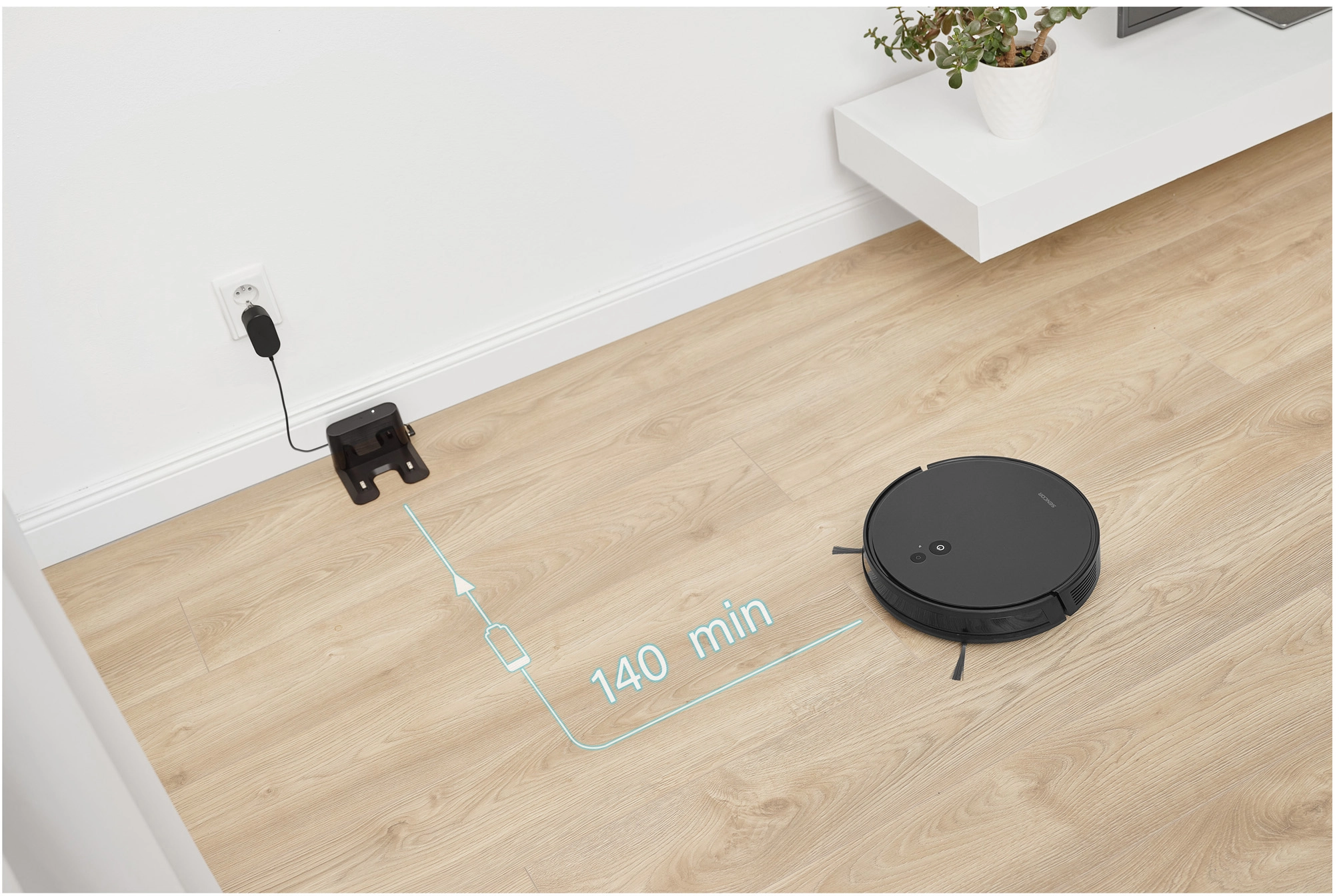 Robot sprzątający Sencor SRV 6450BK Funkcja mopowania Tworzenie mapy pomieszczenia 60db