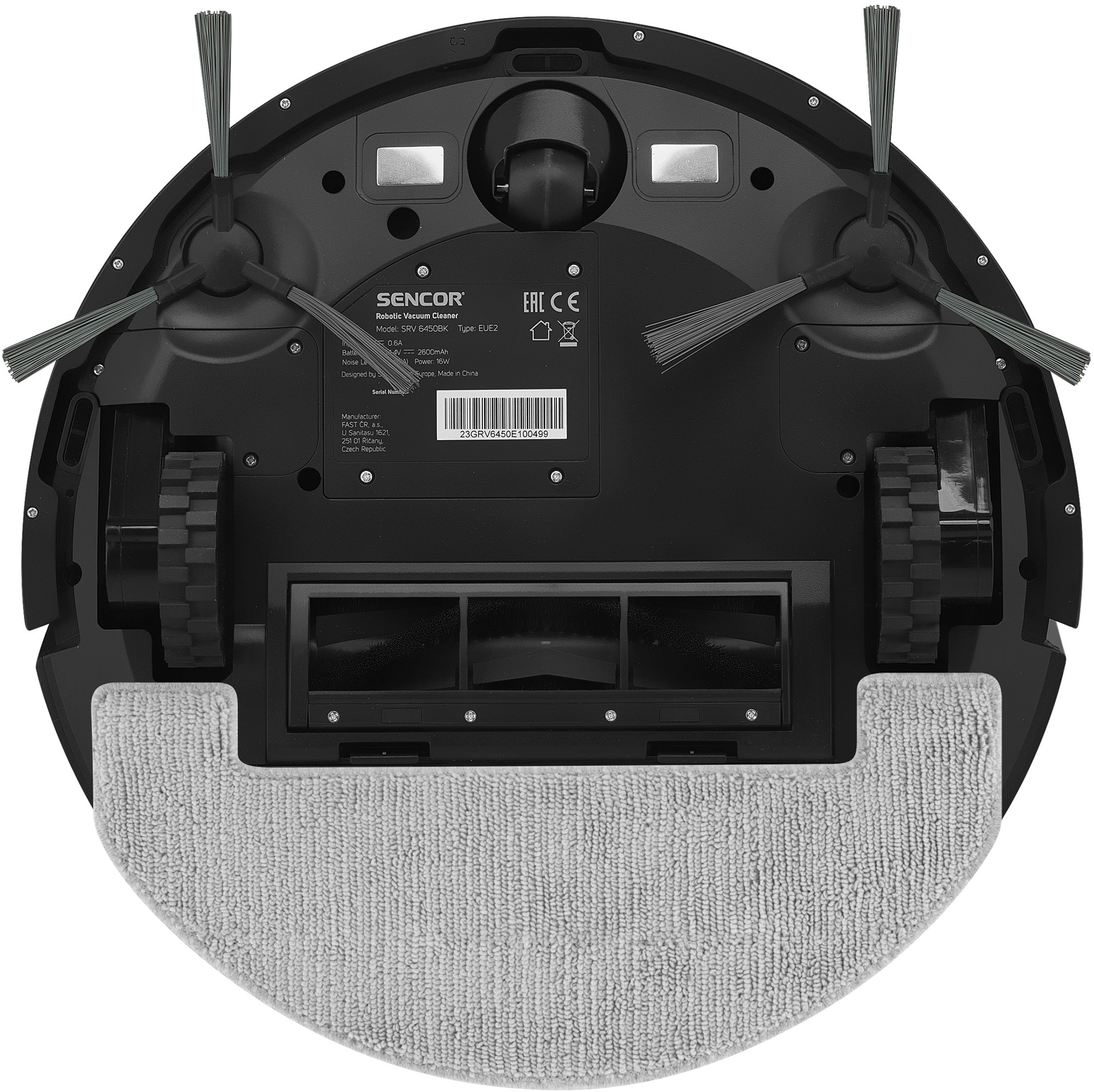 Robot sprzątający Sencor SRV 6450BK Funkcja mopowania Tworzenie mapy pomieszczenia 60db