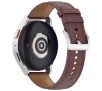 Pasek Bizon skórzany Casual 20mm do Galaxy Watch FE/7/6/6 Classic/5/5Pro/4/4 Classic Ciemnobrązowy
