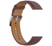 Pasek Bizon skórzany Casual 20mm do Galaxy Watch FE/7/6/6 Classic/5/5Pro/4/4 Classic Ciemnobrązowy