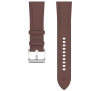 Pasek Bizon skórzany Casual 20mm do Galaxy Watch FE/7/6/6 Classic/5/5Pro/4/4 Classic Ciemnobrązowy