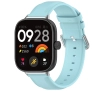 Pasek Bizon skórzany  Casual do Xiaomi Smart Band 9 Pro/8 Pro / Redmi Watch 5/4 Błękitny