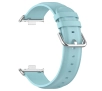 Pasek Bizon skórzany  Casual do Xiaomi Smart Band 9 Pro/8 Pro / Redmi Watch 5/4 Błękitny