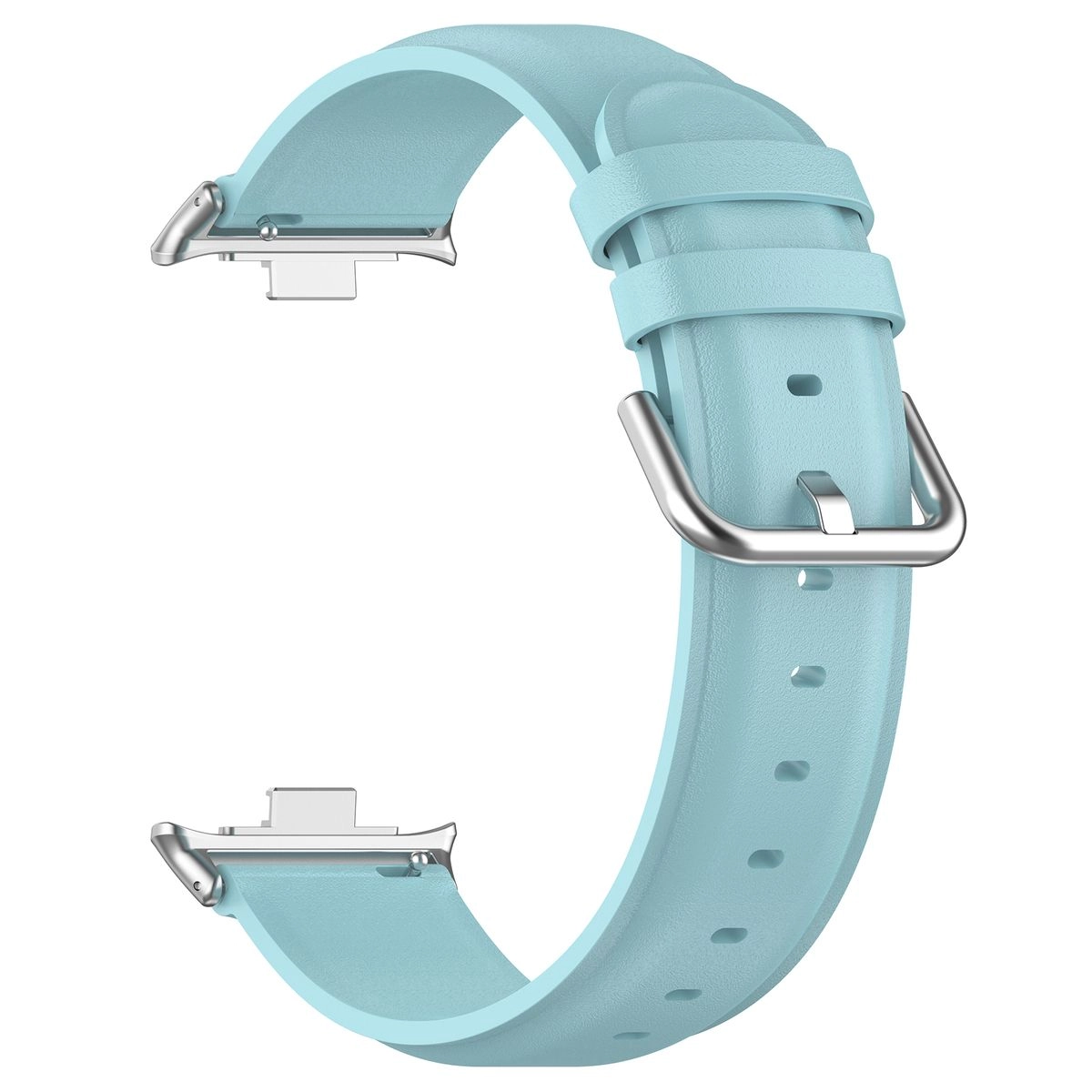 Pasek Bizon skórzany Casual do Xiaomi Smart Band 9 Pro/8 Pro / Redmi Watch 5/4 Błękitny