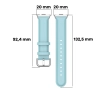 Pasek Bizon skórzany  Casual do Xiaomi Smart Band 9 Pro/8 Pro / Redmi Watch 5/4 Błękitny