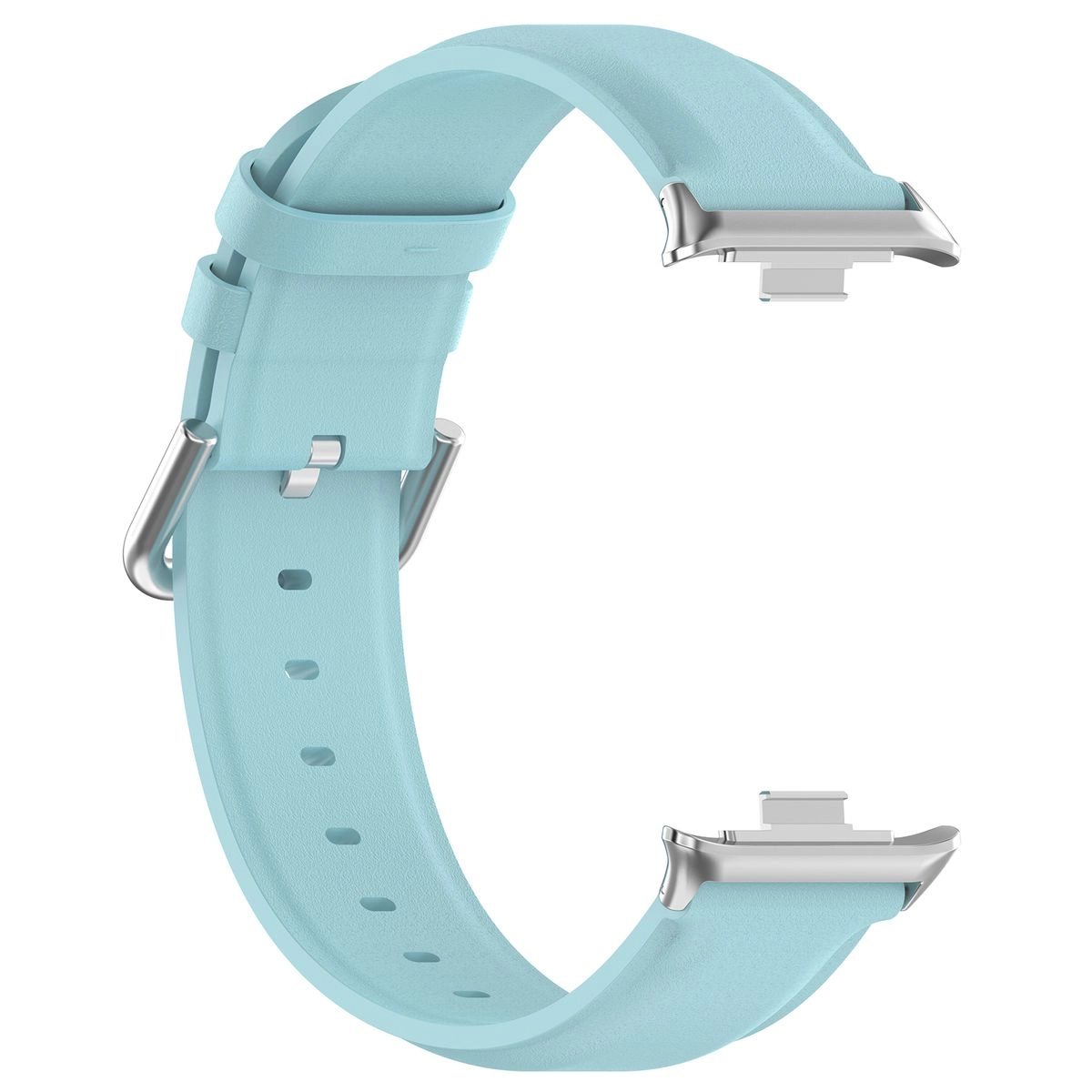 Pasek Bizon skórzany Casual do Xiaomi Smart Band 9 Pro/8 Pro / Redmi Watch 5/4 Błękitny