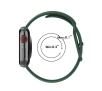 Pasek Bizon Strap Watch Silicone S do Apple Watch 44/45/46/49mm Ciemno-zielony