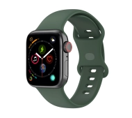 Bizon Strap Watch Silicone S do Apple Watch 44/45/46/49mm Ciemno-zielony