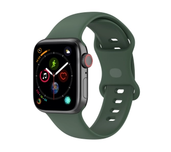Pasek Bizon Strap Watch Silicone S do Apple Watch 44/45/46/49mm Ciemno-zielony