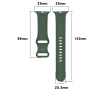 Pasek Bizon Strap Watch Silicone S do Apple Watch 44/45/46/49mm Ciemno-zielony