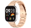 Bransoleta Bizon ze stali nierdzewnej Aura do Xiaomi Smart Band 9 Pro/8 Pro / Redmi Watch 5/4 Różowo-złoty