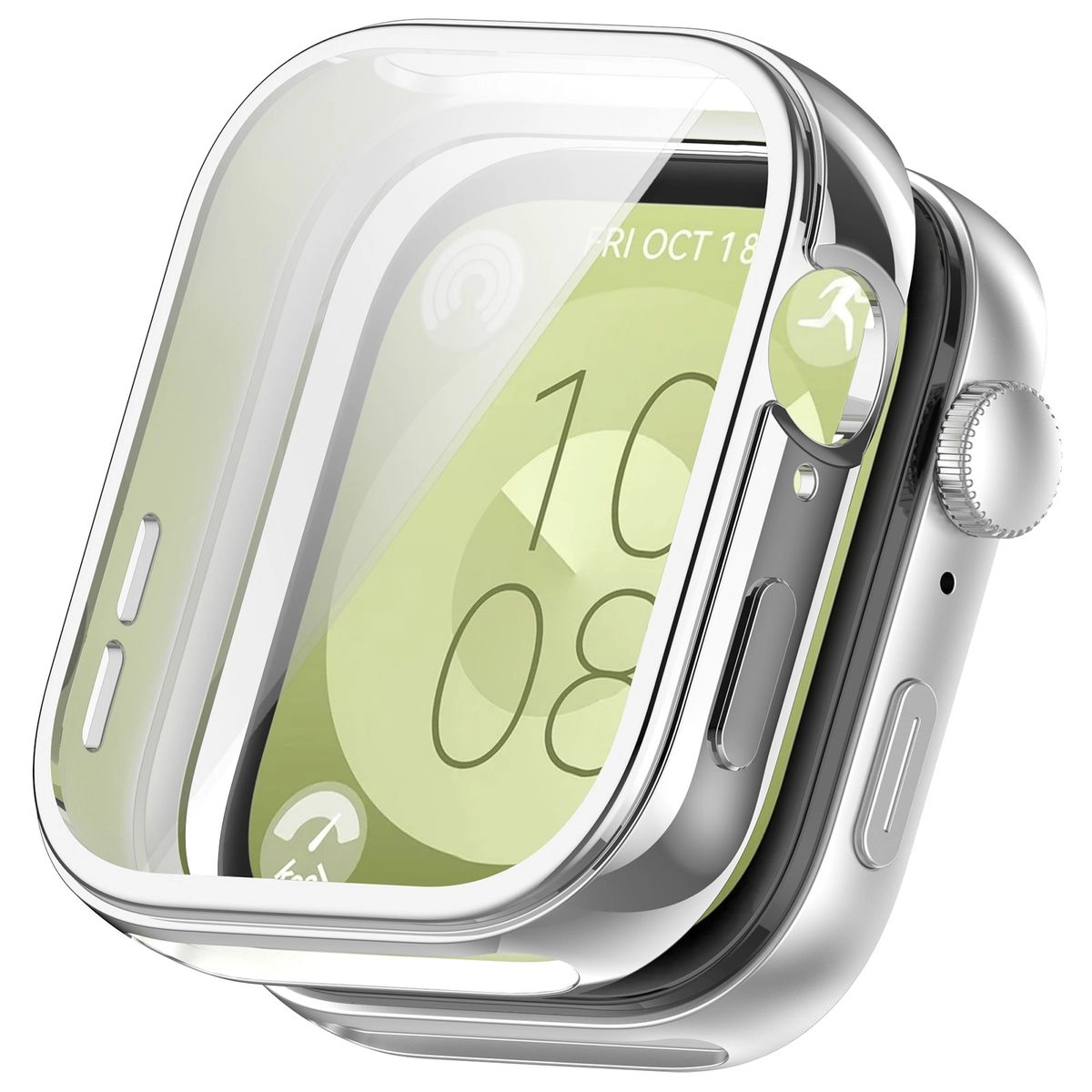 Nakładka na tarczę Bizon Felipe do Huawei Watch Fit 3 Srebrny