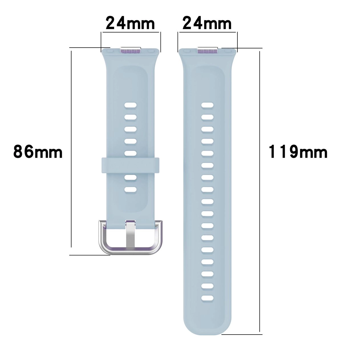 Pasek Bizon Strap Watch Silicone Pro SR do Huawei Watch Fit 3 Jasno-niebieski