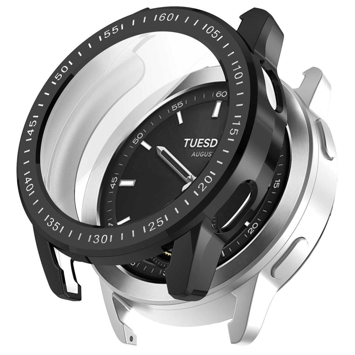 Nakładka na tarczę Bizon Felipe do Xiaomi Watch S3 47mm Czarny