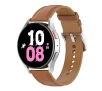 Pasek Bizon skórzany Casual 20mm do Galaxy Watch FE/7/6/6 Classic/5/5Pro/4/4 Classic Jasnobrązowy