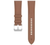 Pasek Bizon skórzany Casual 20mm do Galaxy Watch FE/7/6/6 Classic/5/5Pro/4/4 Classic Jasnobrązowy