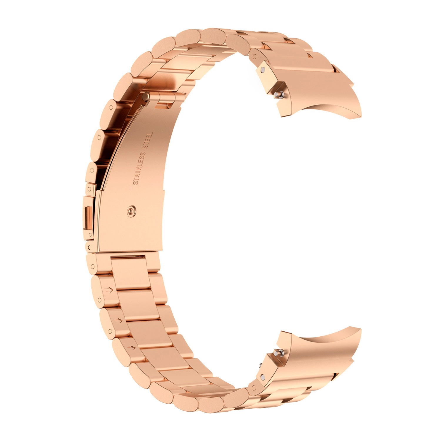 Bransoleta Bizon ze stali nierdzewnej Aura do Samsung Galaxy Watch FE/7/6/6 Classic/5/5 Pro/4/4 Classic Różowo-złoty