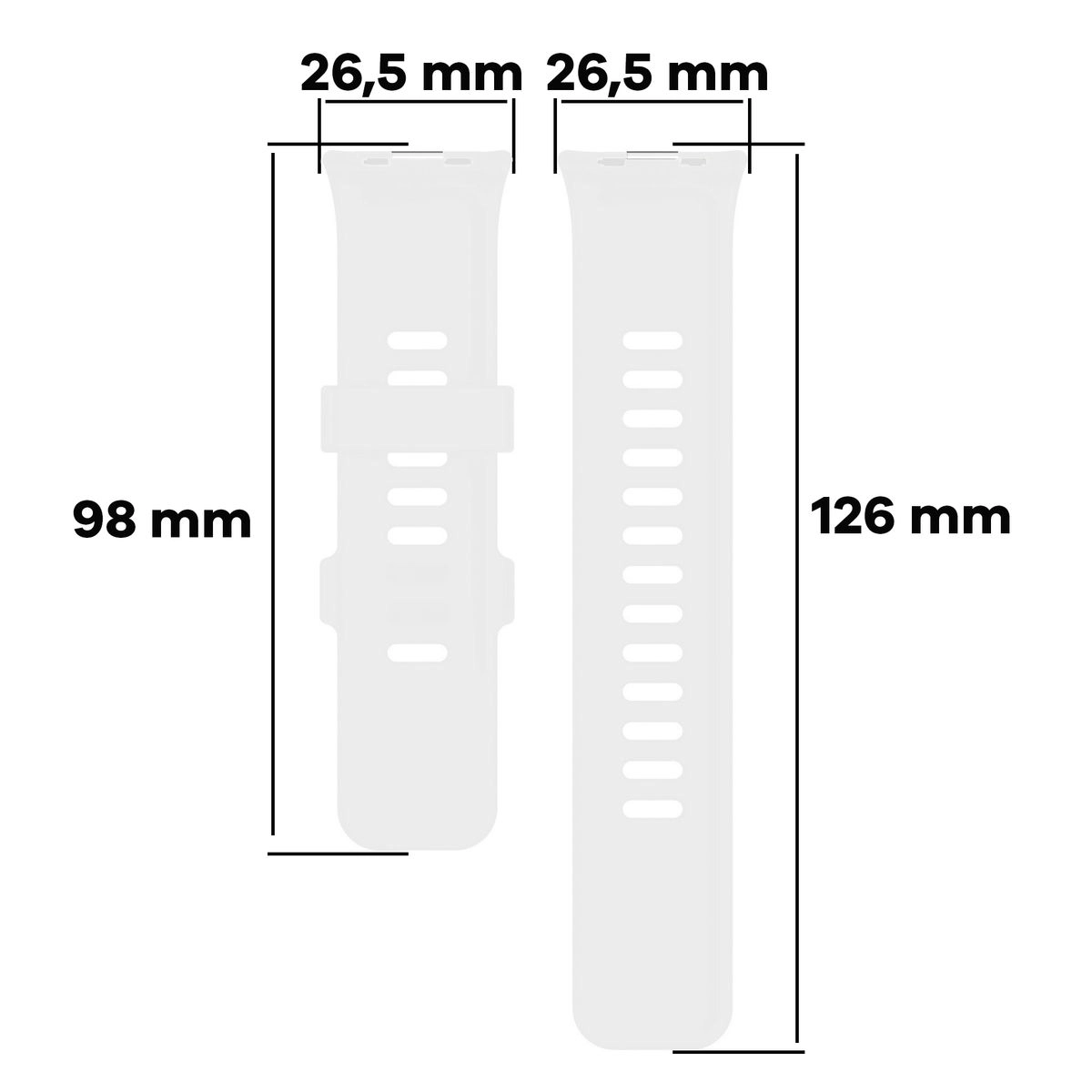 Pasek Bizon Strap Watch Silicone B do Xiaomi Smart Band 9 Pro/8 Pro / Redmi Watch 5/4 Biały