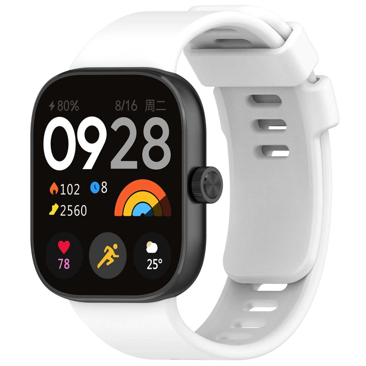 Pasek Bizon Strap Watch Silicone B do Xiaomi Smart Band 9 Pro/8 Pro / Redmi Watch 5/4 Biały