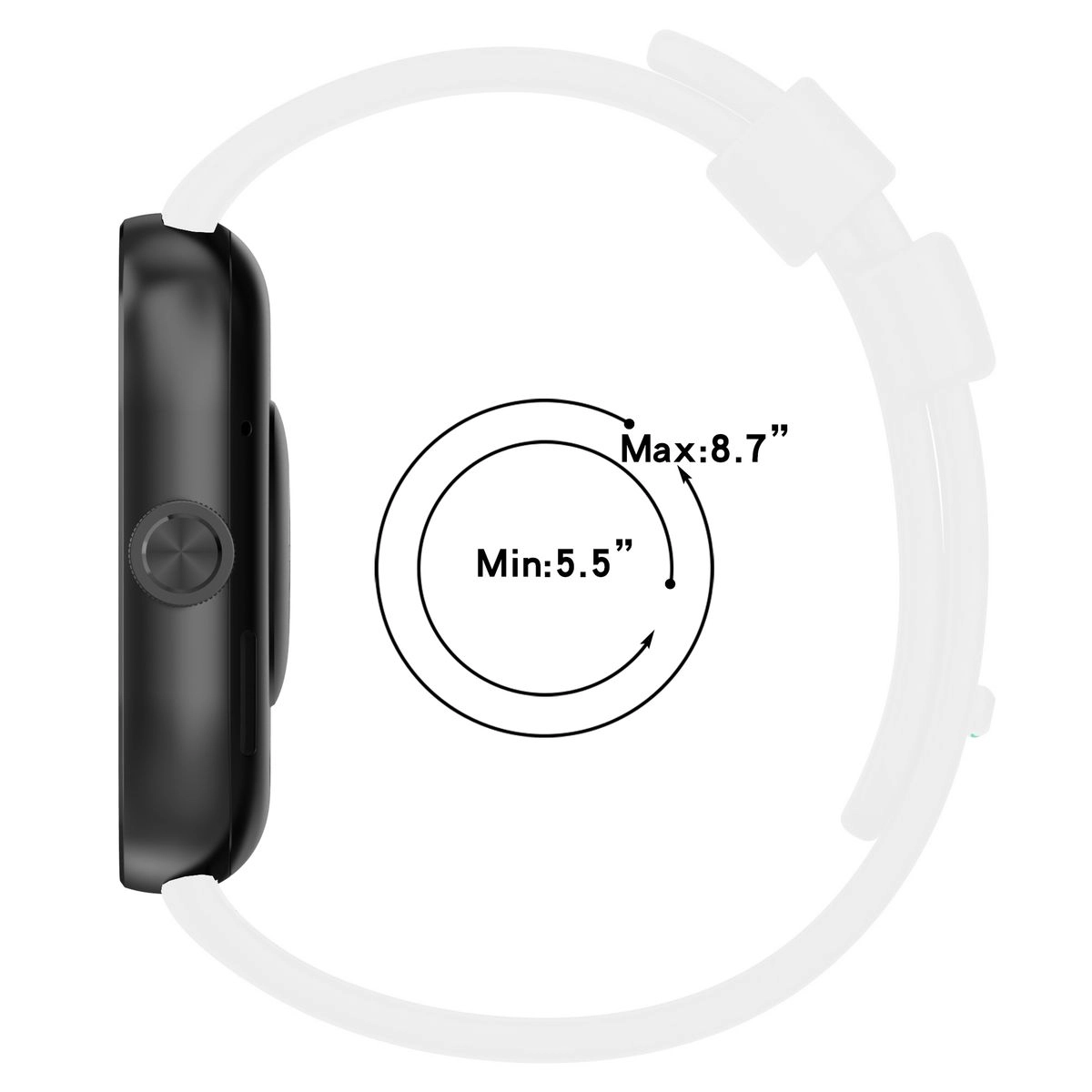Pasek Bizon Strap Watch Silicone B do Xiaomi Smart Band 9 Pro/8 Pro / Redmi Watch 5/4 Biały