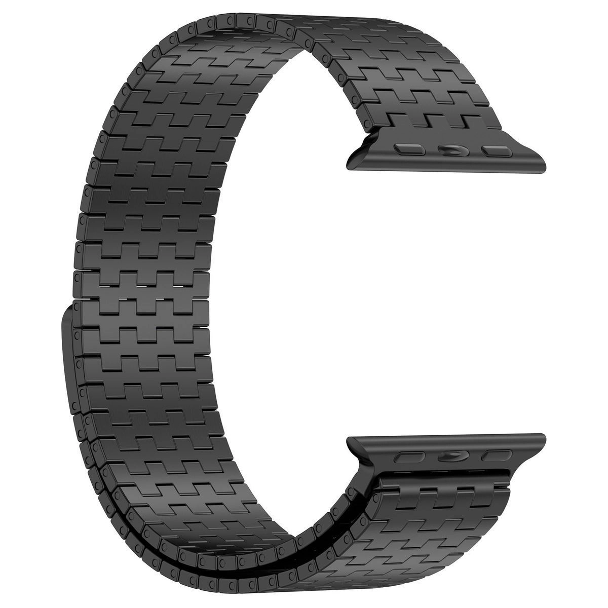 Bransoleta Bizon ze stali nierdzewnej Titanium do Apple Watch 38/40/41/42mm Czarny