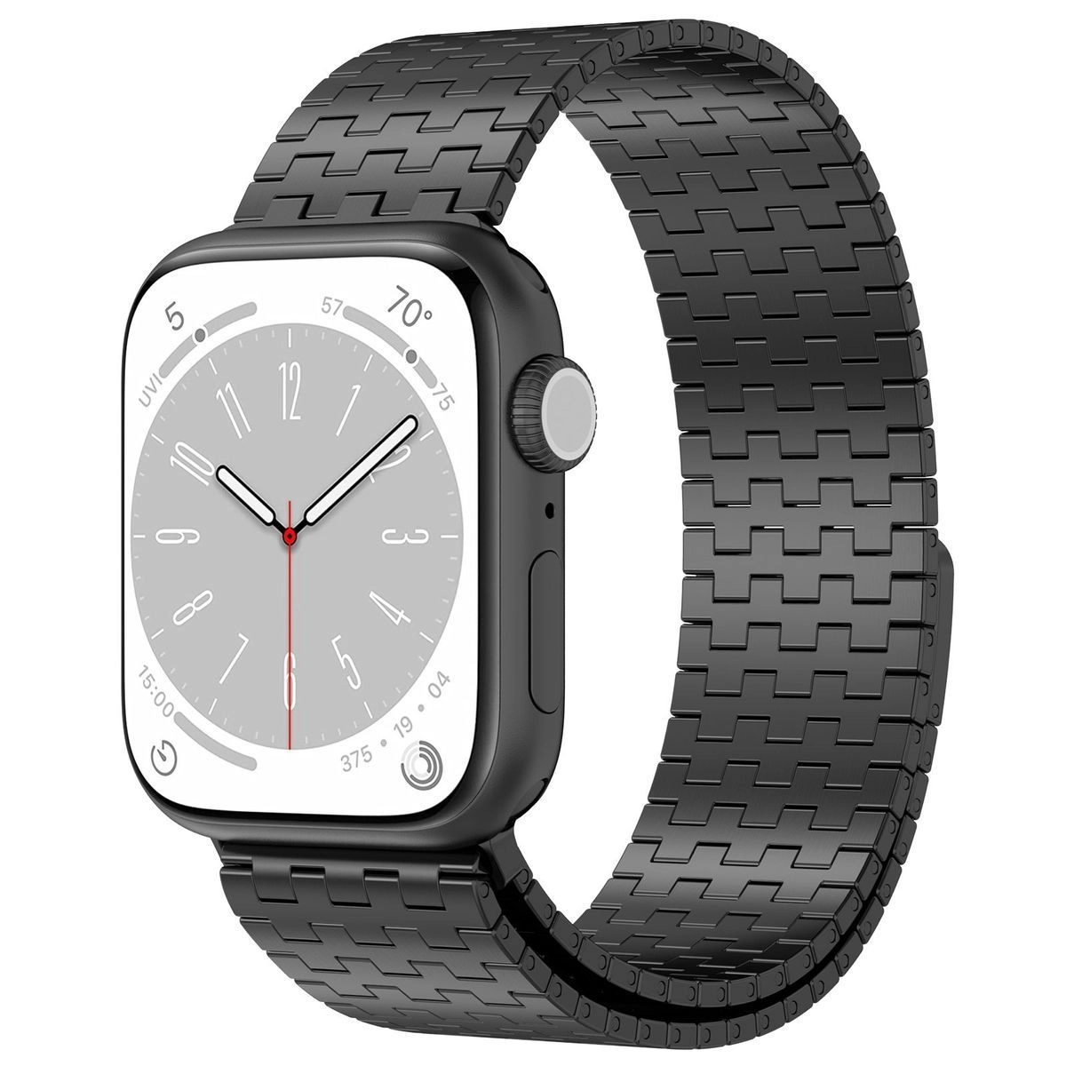 Bransoleta Bizon ze stali nierdzewnej Titanium do Apple Watch 38/40/41/42mm Czarny
