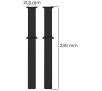 Bransoleta Bizon ze stali nierdzewnej Titanium do Apple Watch 38/40/41/42mm Czarny