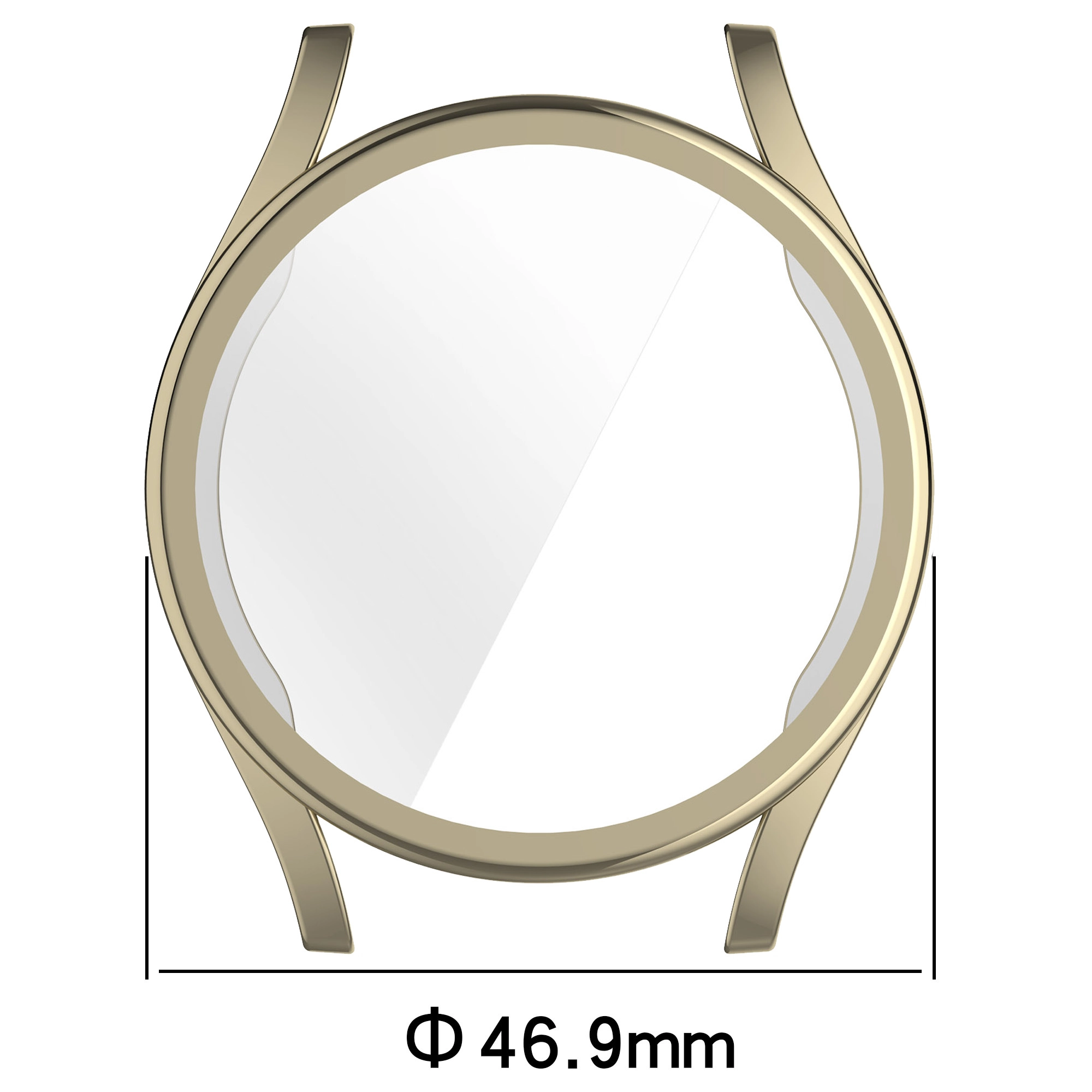 Nakładka na tarczę Bizon Felipe do Galaxy Watch 7 44mm Złoty