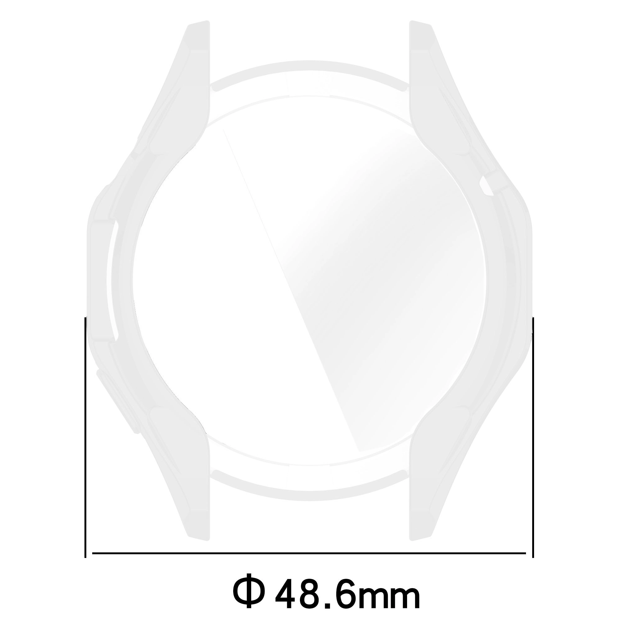Nakładka na tarczę Bizon Felipe do Huawei Watch GT 4 46mm Przezroczysty