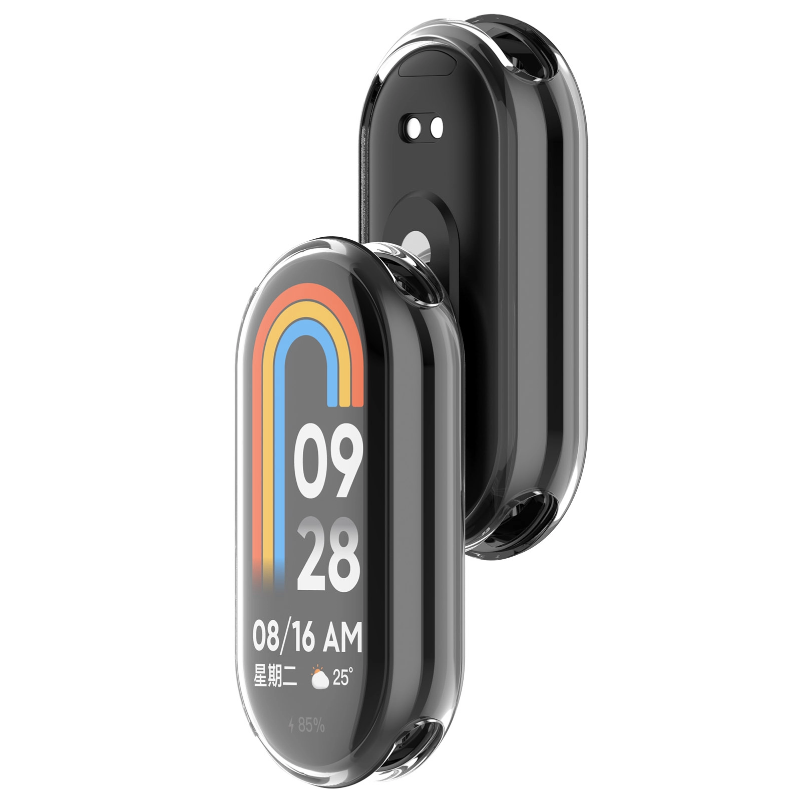 Nakładka na tarczę Bizon Felipe do Xiaomi Mi Smart Band 8 Przezroczysty
