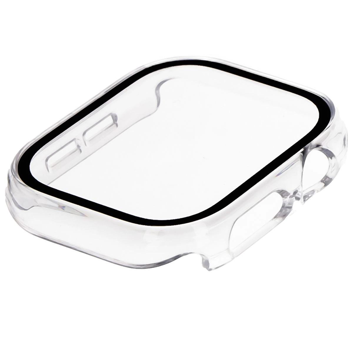 Nakładka na tarczę Bizon ze szkłem do Apple Watch 10 46mm Przezroczysty