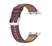 Pasek Bizon skórzany Casual do Apple Watch 38/40/41mm/S10 42mm Ciemnobrązowy