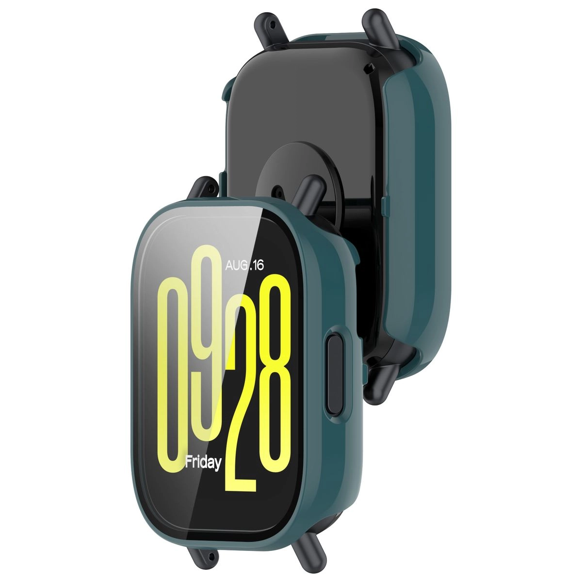 Nakładka na tarczę Bizon ze szkłem do Xiaomi Redmi Watch 5 Lite Zielony