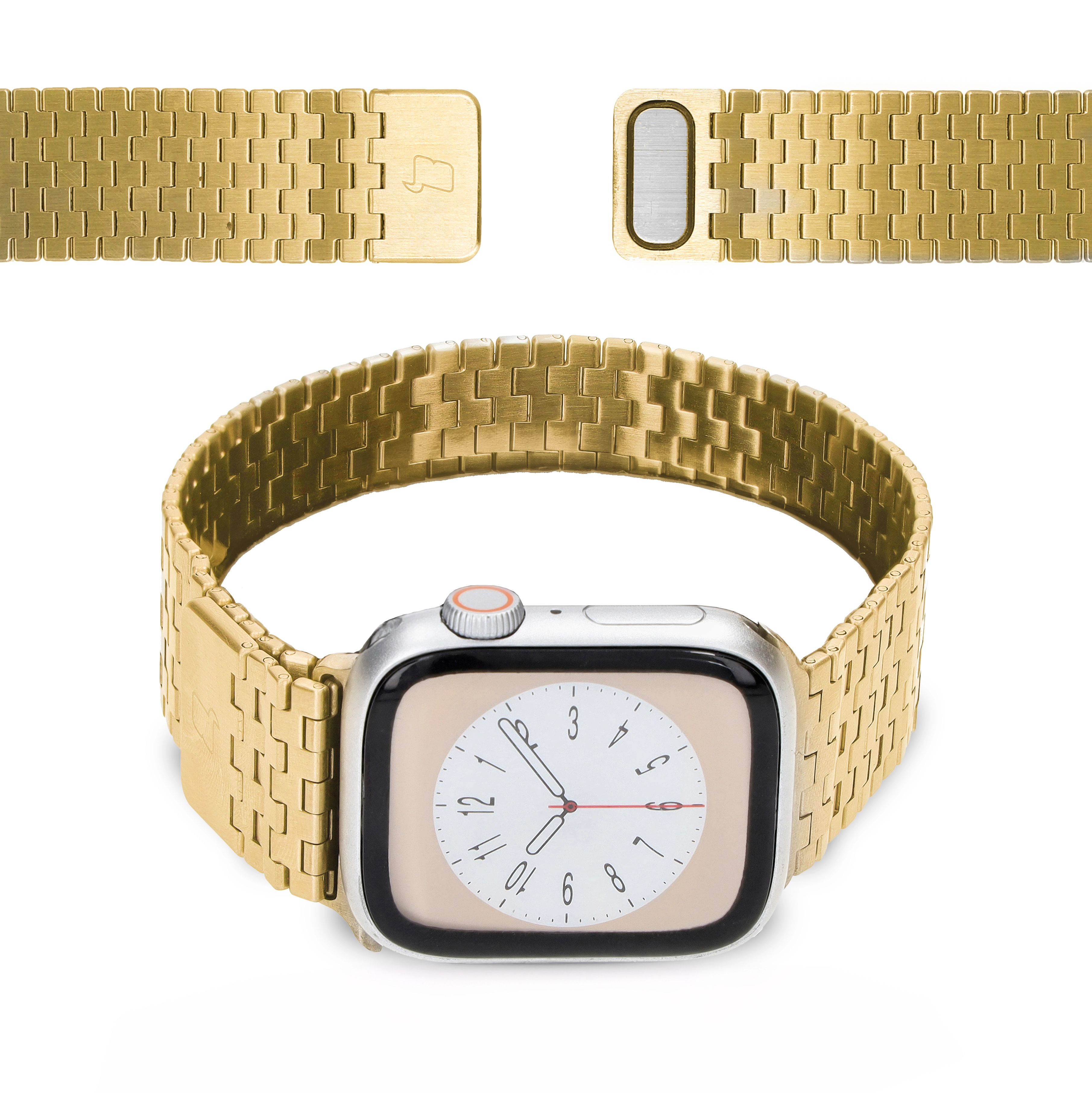 Bransoleta Bizon ze stali nierdzewnej Titanium do Apple Watch 38/40/41/42mm Złoty