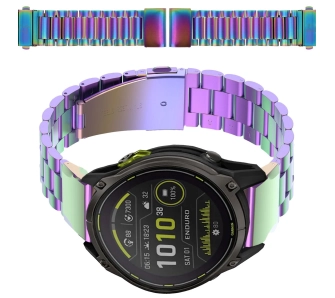 Bransoleta Bizon ze stali nierdzewnej Aura QuickFit 26mm Tęczowy