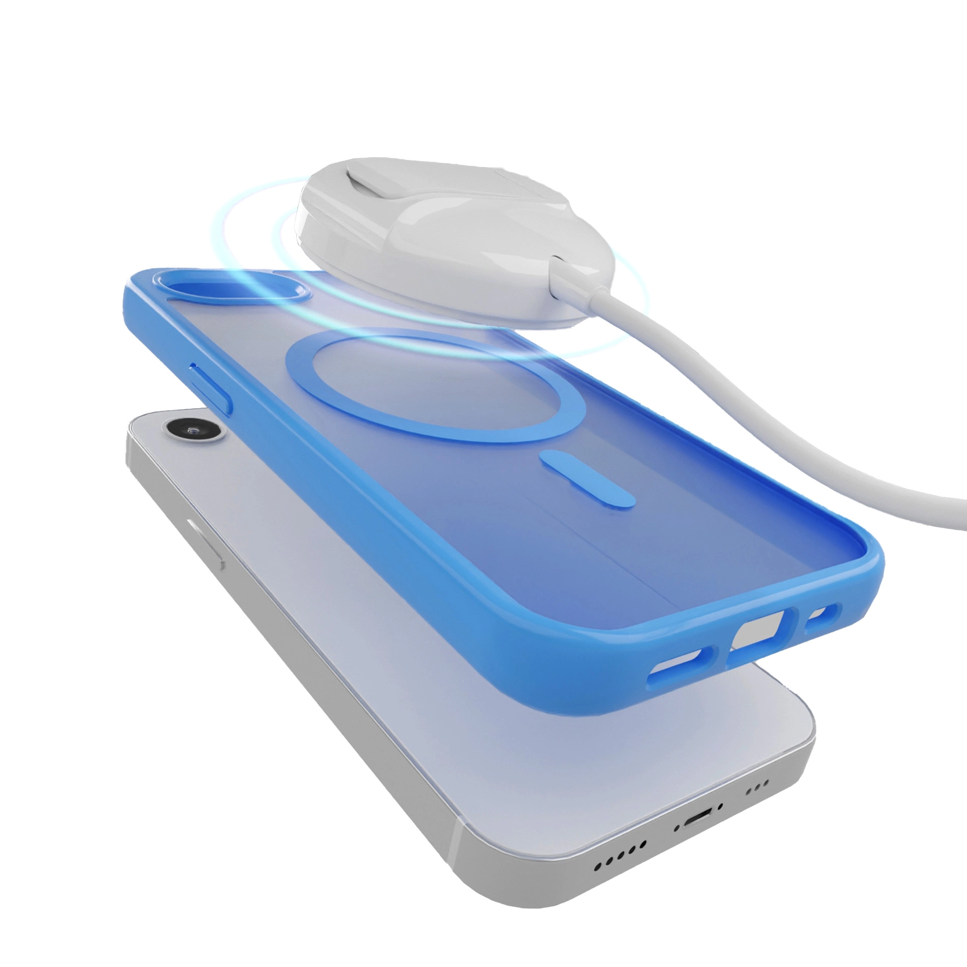 Etui Puro Gradient do iPhone 16e Niebieski