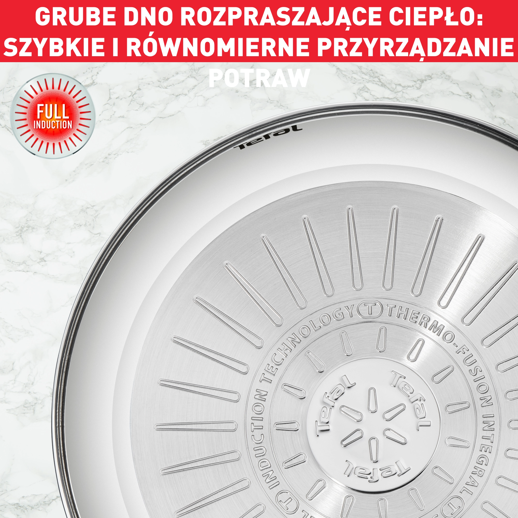 Patelnia Tefal Intuition B8170444 Indukcja Titanium 24cm