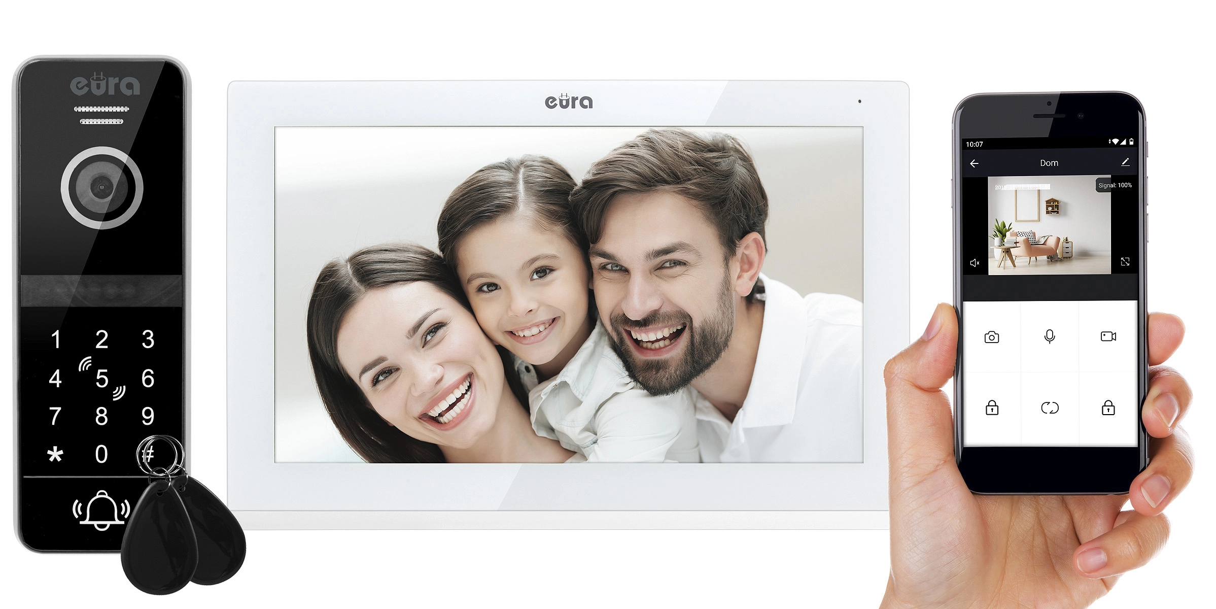 Wideodomofon Eura-Tech Eura VDP-97C5 Biały