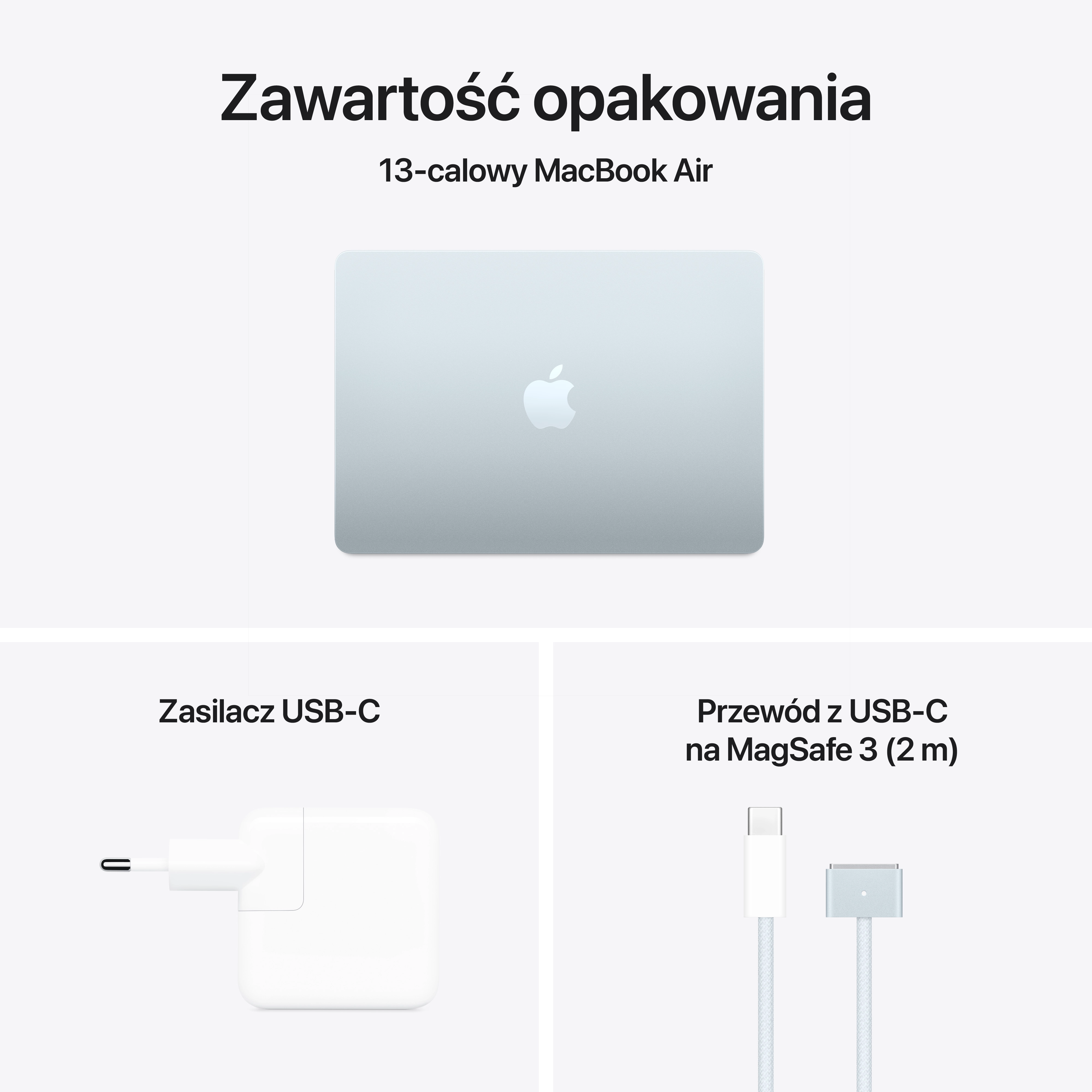 Apple MacBook Air 2025 13,6" M4 24GB RAM 512GB Dysk macOS Błękitny