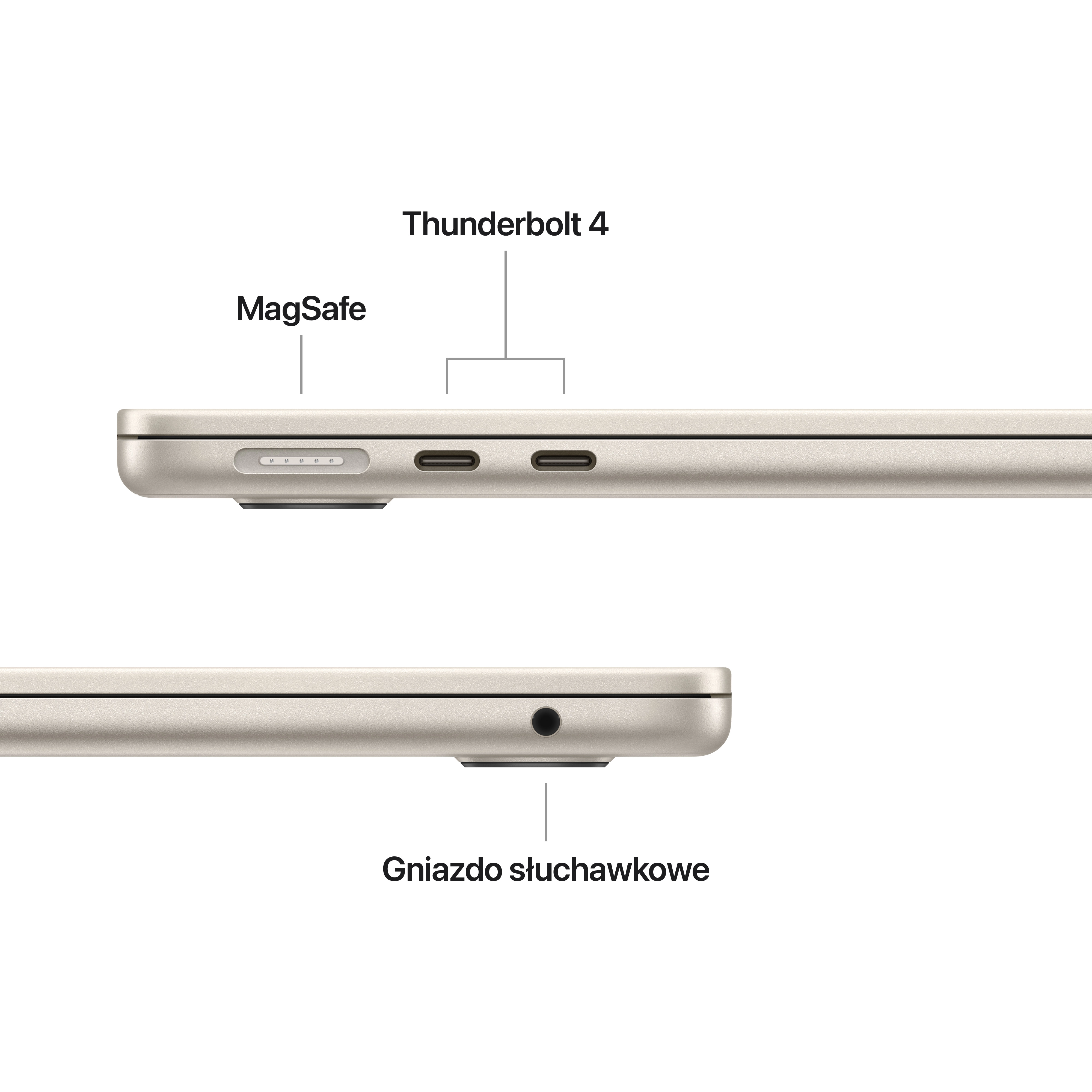 Apple MacBook Air 2025 13,6" M4 24GB RAM 512GB Dysk macOS Księżycowa poświata