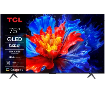 Telewizor TCL 75P8K 75" QLED 4K 144Hz Google TV Dolby Vision Dolby Atmos HDMI 2.1 DVB-T2