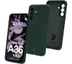 Etui Bizon Silikonowe Soft do Galaxy A36 5G Ciemnozielony