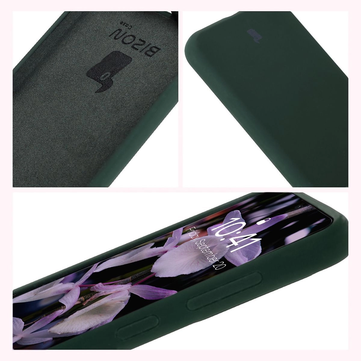 Etui Bizon Silikonowe Soft do Galaxy A36 5G Ciemnozielony