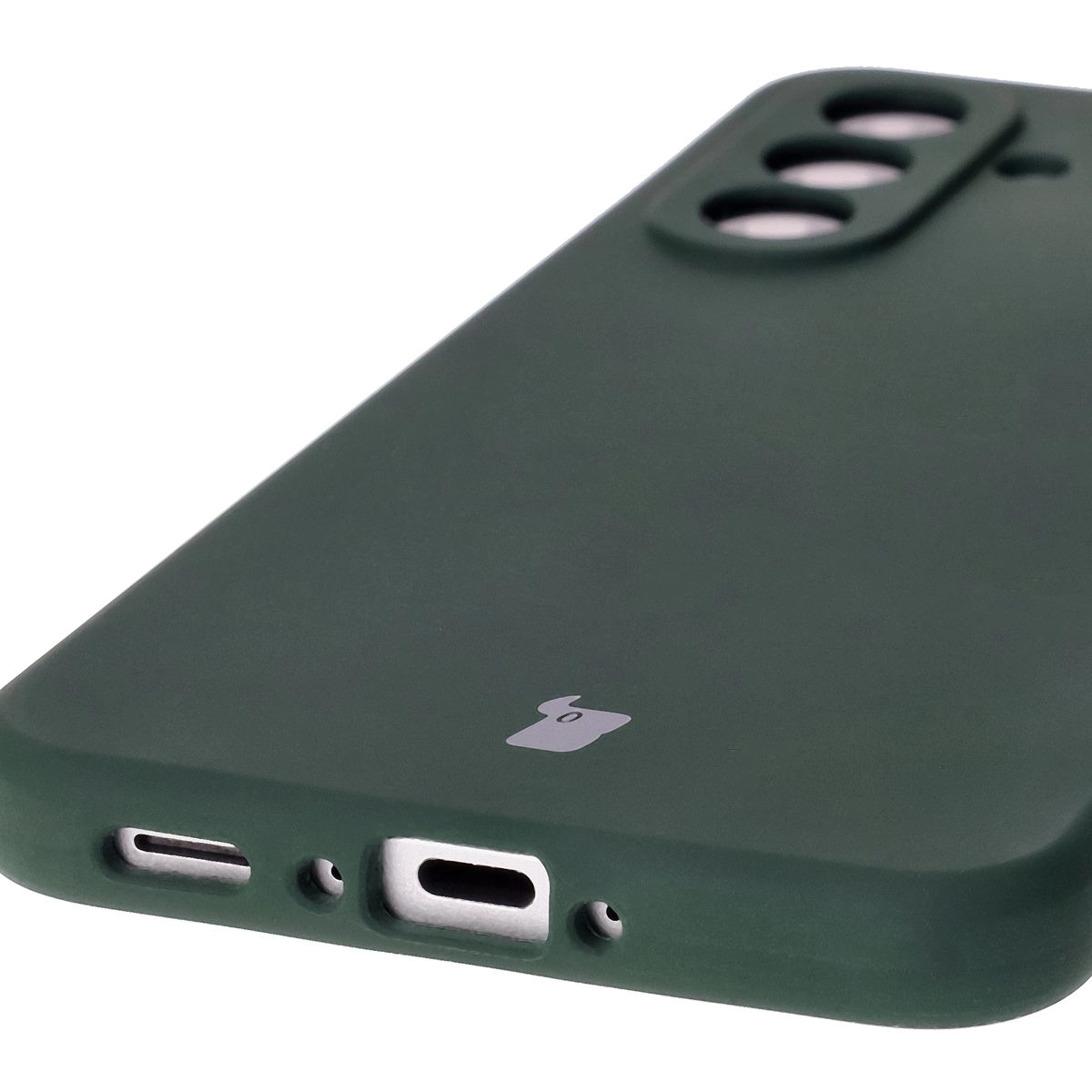 Etui Bizon Silikonowe Soft do Galaxy A36 5G Ciemnozielony
